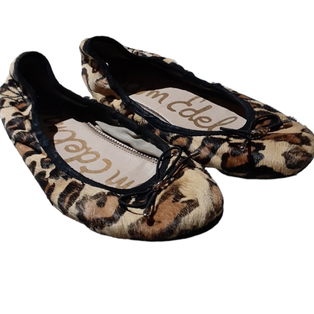 Sam Edelman Girls Felicia Ballet Slipper Leopard Animal Print Size 4M
